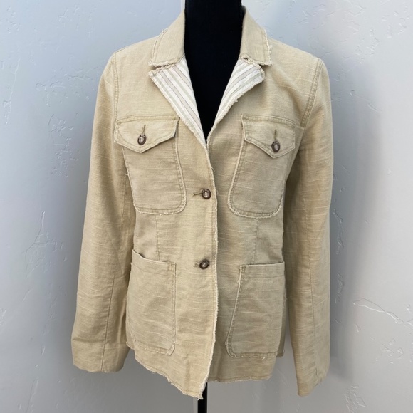 Da-Nang Linen Blazer - Vintage - Size Medium - Retail $300 - Picture 1 of 6